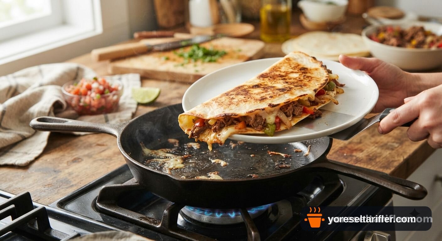 Etli Quesadilla Tarifi — Adım 5