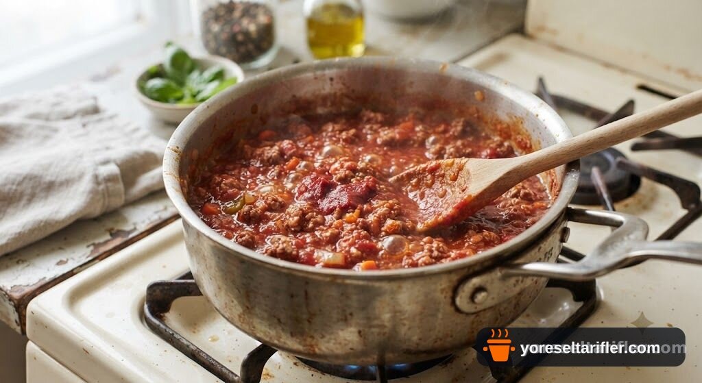 Ev Usulü Bolonez Soslu Klasik Makarna Tarifi — Adım 3