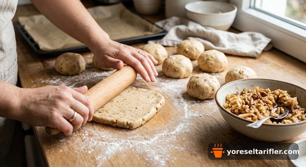 Ev Usulü Elmalı Cevizli Kurabiye Tarifi — Adım 5