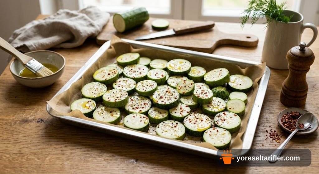 Ev Usulü Fırında Kabak Salatası Tarifi — Adım 1
