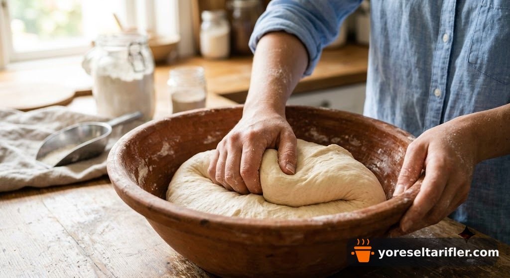 Ev Usulü Tam Buğday Unlu Peynirli Poğaça Tarifi — Adım 1