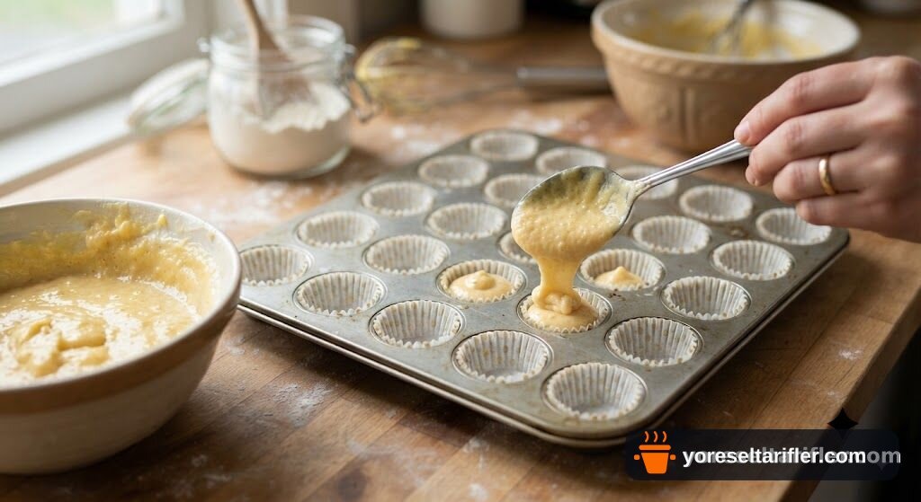 Ev Yapımı Kakaolu Mini Cupcake Tarifi — Adım 2