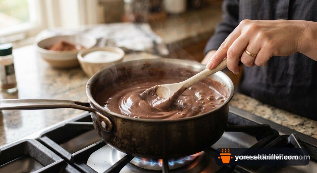 Ev Yapımı Kakaolu Puding Tarifi — Adım 1