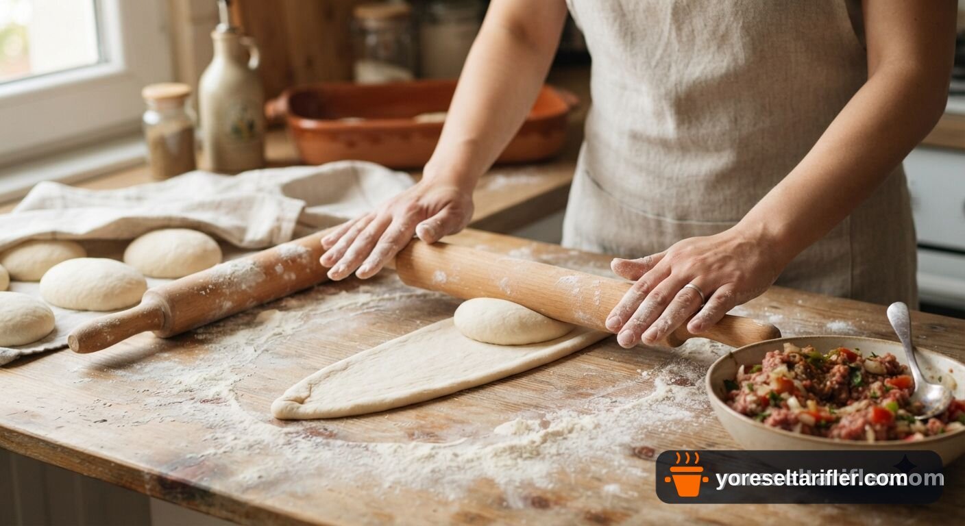Ev Yapımı Kıymalı Pide Tarifi — Adım 6