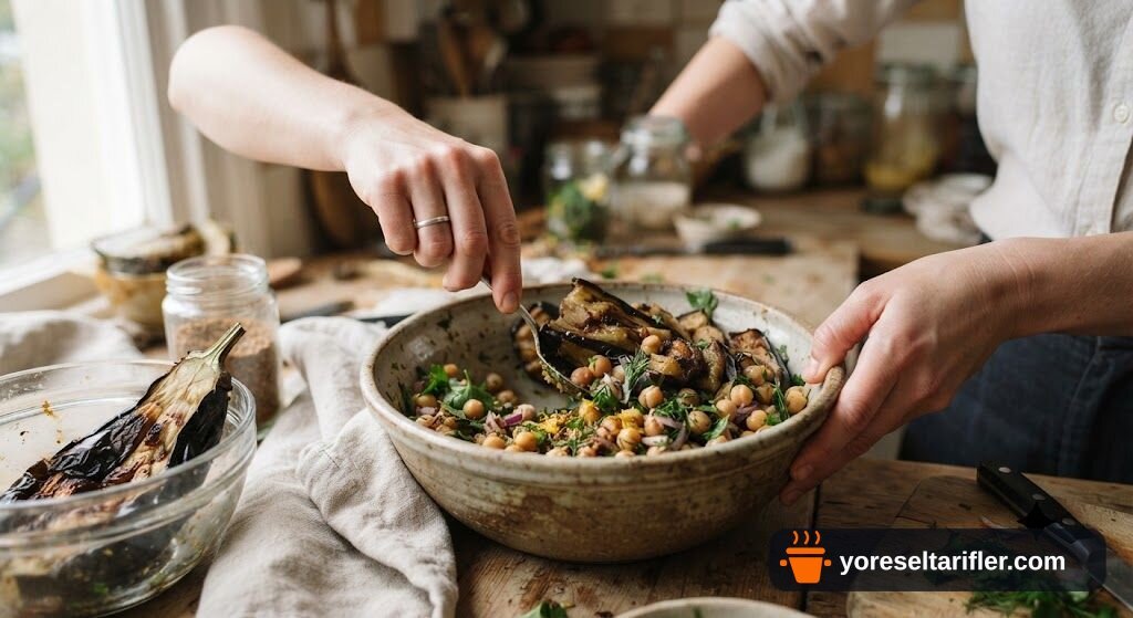 Ev Yapımı Köz Patlıcanlı Humus Tarifi — Adım 3