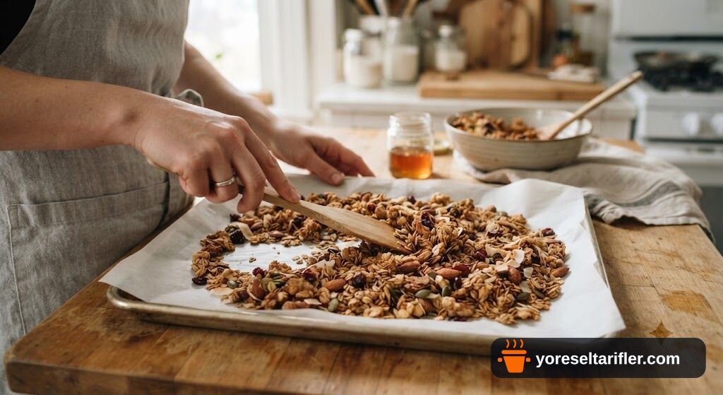 Ev Yapımı Kuru Meyveli Granola Tarifi — Adım 4