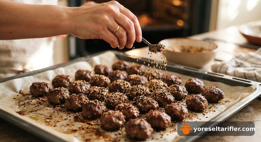Ev Yapımı Yumuşak Ekmekli Mini Köfteli Hamburger Tarifi — Adım 10
