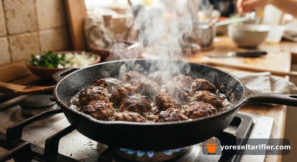 Ev Yapımı Yumuşak Ekmekli Mini Köfteli Hamburger Tarifi — Adım 11