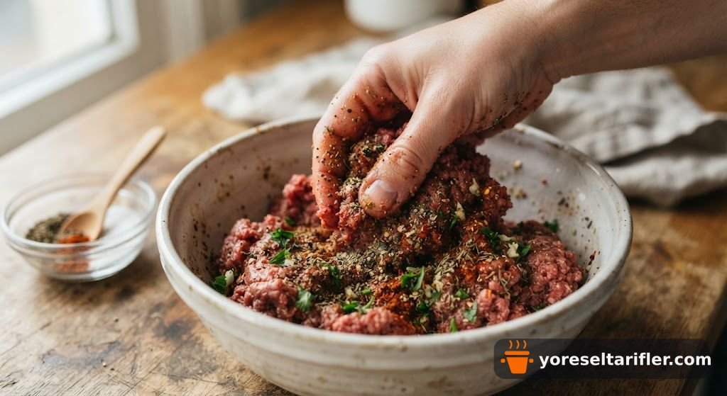 Ev Yapımı Yumuşak Ekmekli Mini Köfteli Hamburger Tarifi — Adım 5