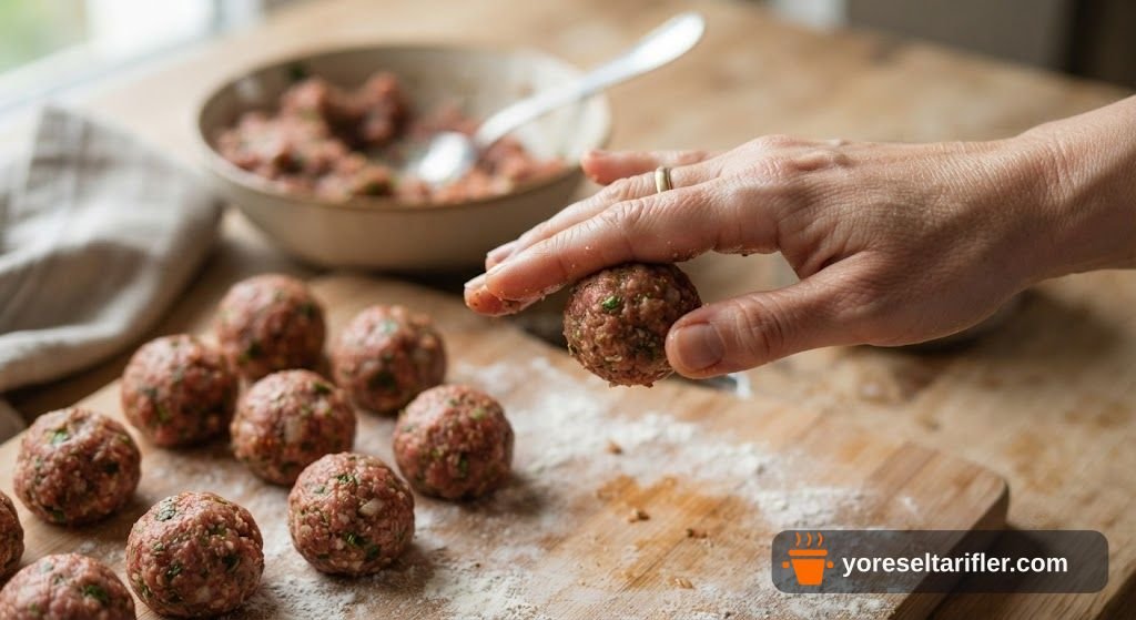 Ev Yapımı Yumuşak Ekmekli Mini Köfteli Hamburger Tarifi — Adım 6