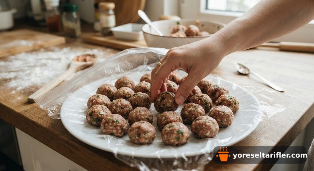 Ev Yapımı Yumuşak Ekmekli Mini Köfteli Hamburger Tarifi — Adım 7