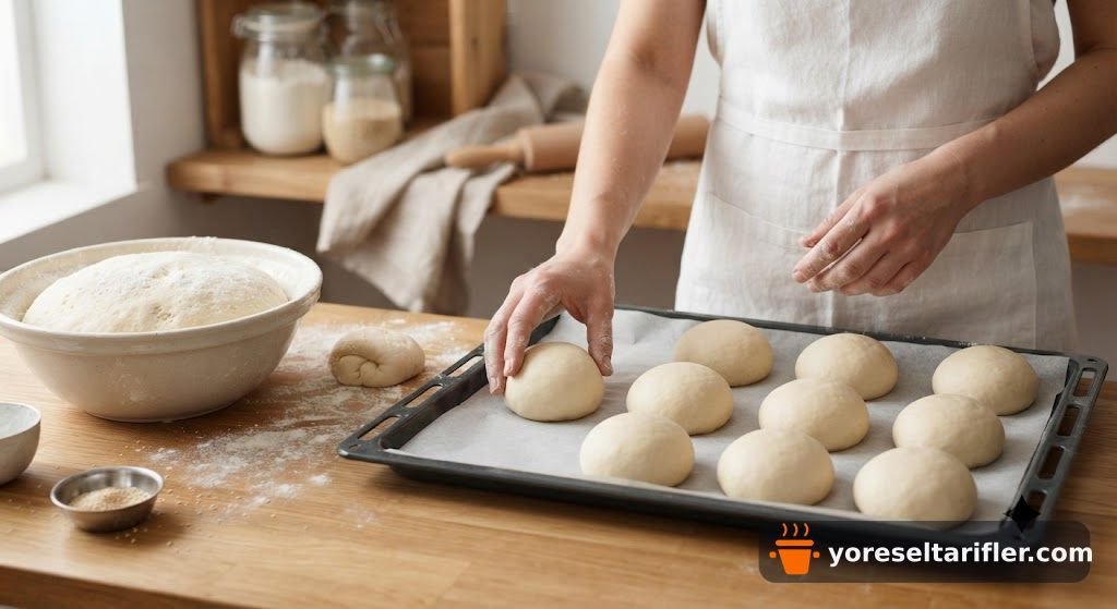 Ev Yapımı Yumuşak Hamburger Ekmeği Tarifi — Adım 5