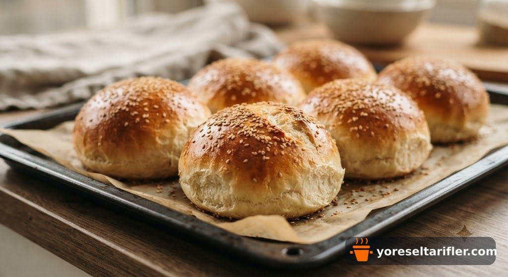 Ev Yapımı Yumuşak Hamburger Ekmeği Tarifi — Adım 6