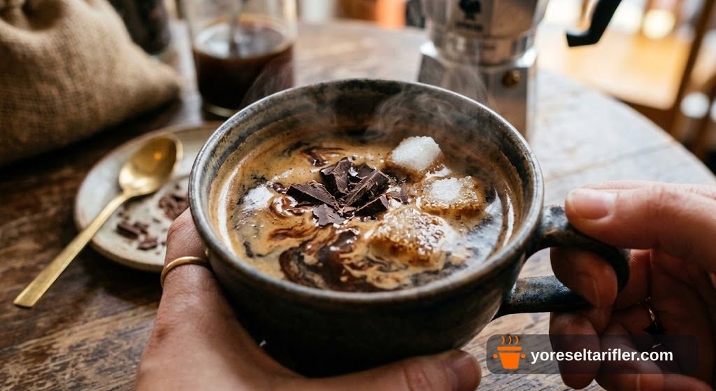 Evde Bitter Çikolatalı Mocha Tarifi — Adım 3