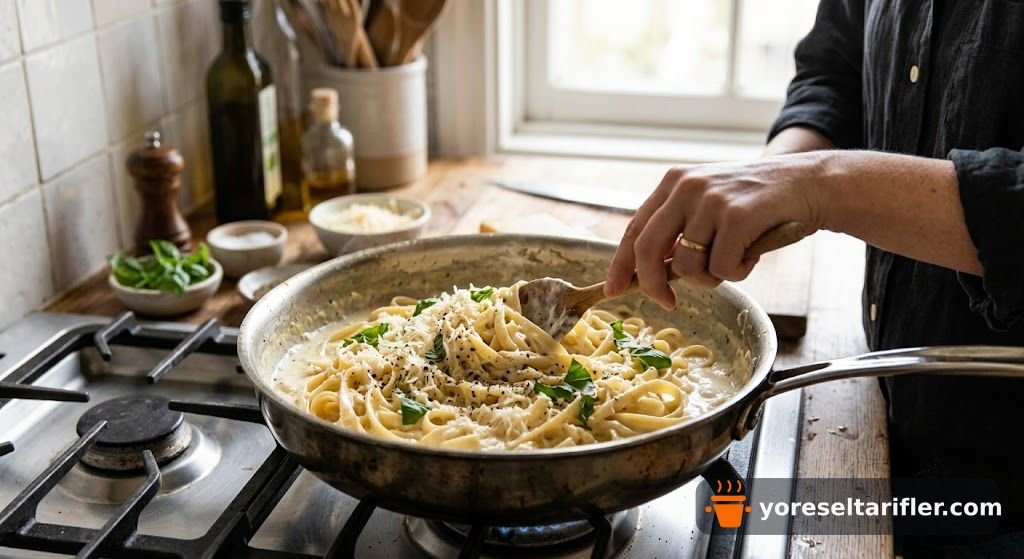 Fettucini Alfredo Tarifi — Adım 4