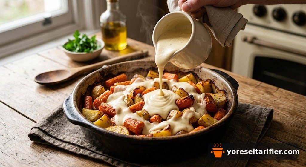 Fırında Beşamelli Havuç ve Patates Tarifi — Adım 5