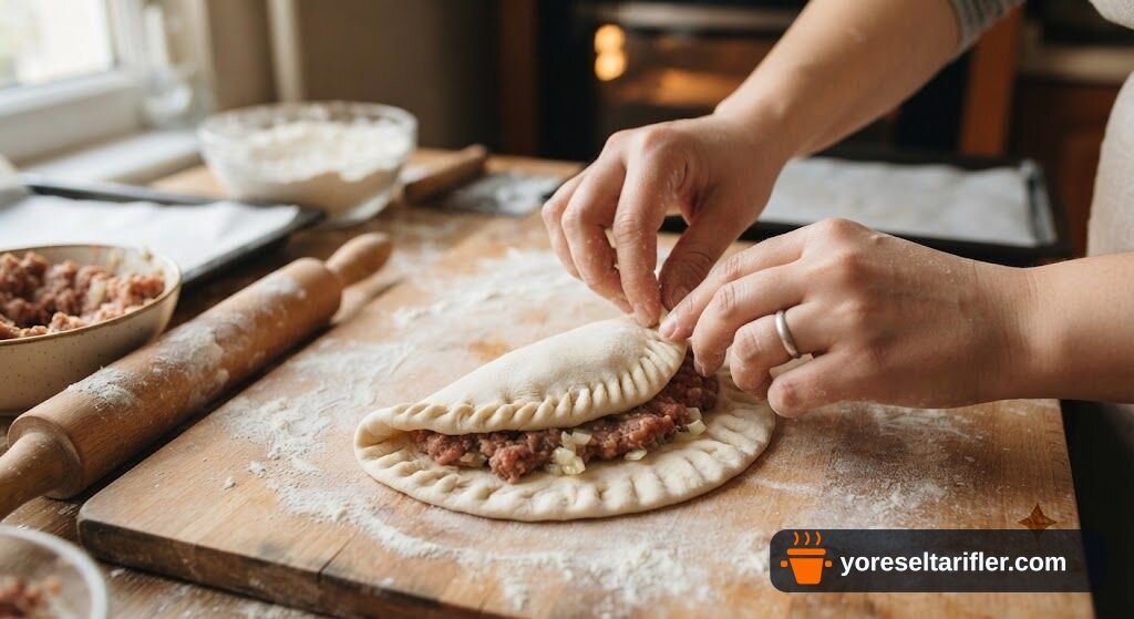 Fırında Çiğ Börek (Çibörek) Tarifi — Adım 4