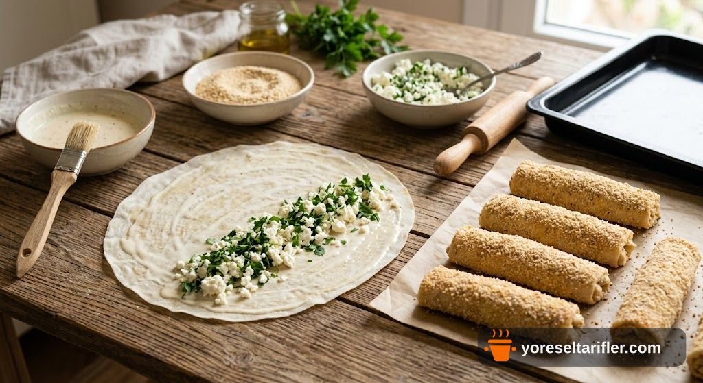 Fırında Çıtır Kıtır Galeta Unlu Börek Tarifi — Adım 2