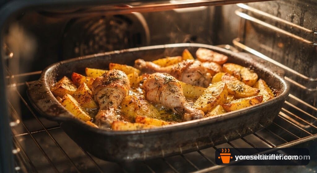 Fırında Derisiz Salçasız Tavuk But Patates Tarifi — Adım 5