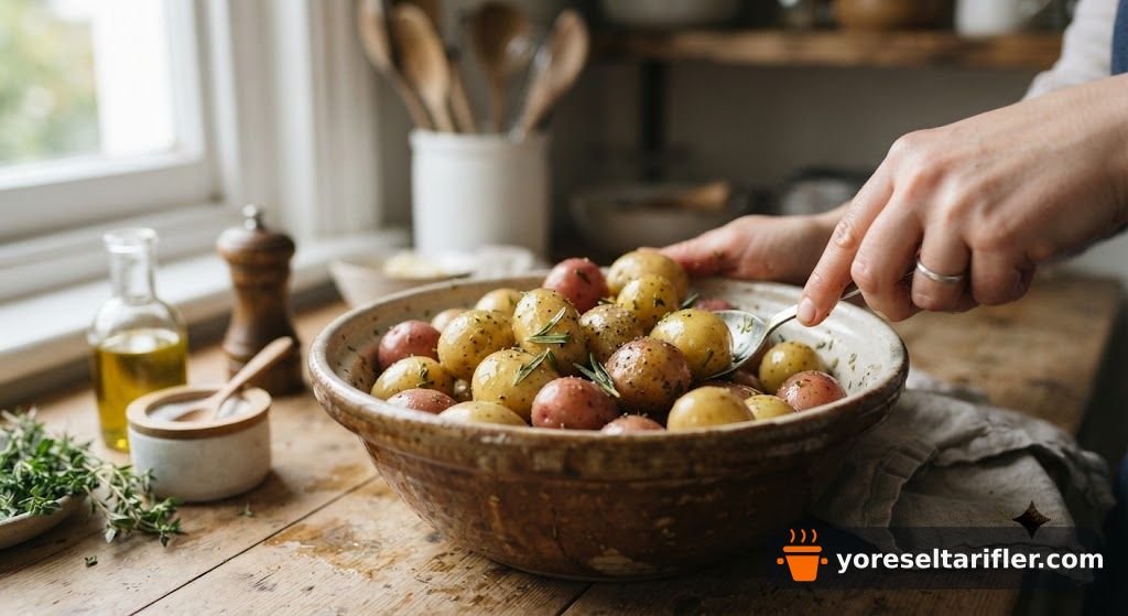Fırında Kaşarlı Bebek Patates Tarifi — Adım 2