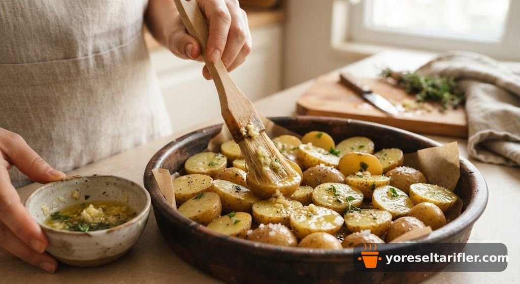 Fırında Kaşarlı Bebek Patates Tarifi — Adım 6