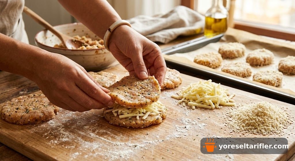Fırında Kaşarlı Çıtır Tavuk Nugget Tarifi — Adım 5