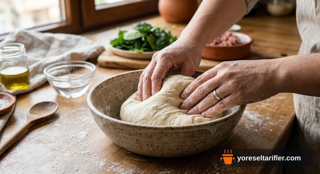 Fırında Kıymalı Ispanaklı Gözleme Tarifi — Adım 4