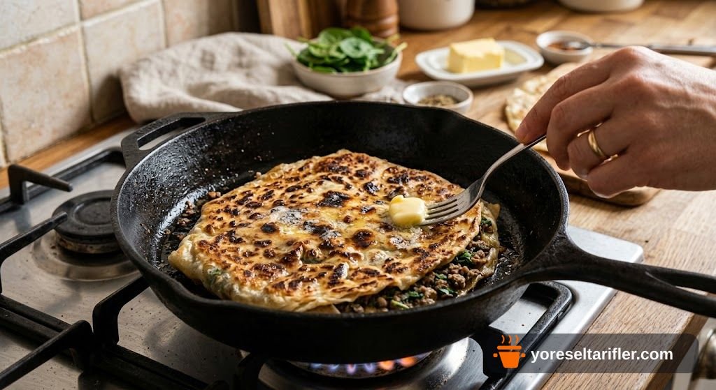 Fırında Kıymalı Ispanaklı Gözleme Tarifi — Adım 8