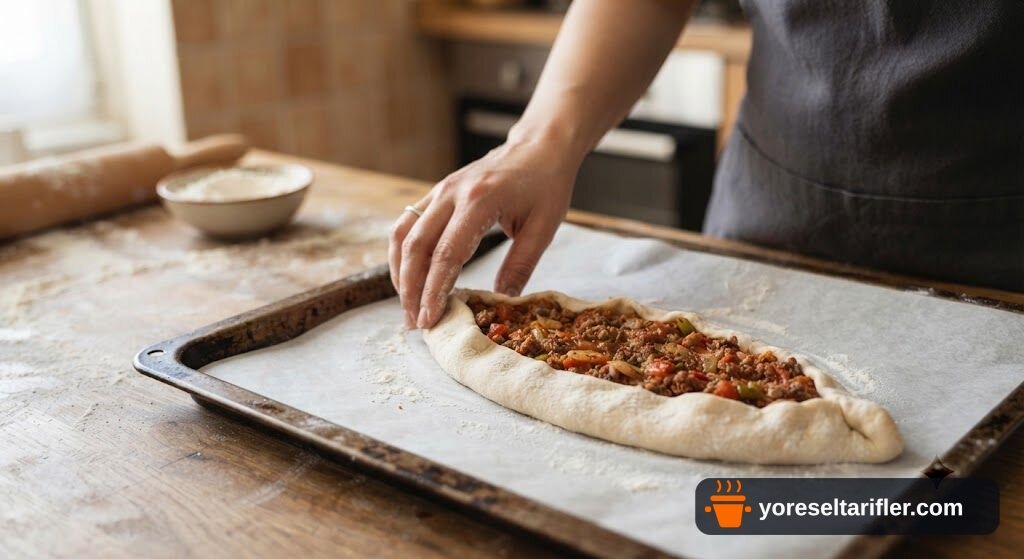 Fırında Kıymalı Pide Tarifi — Adım 11