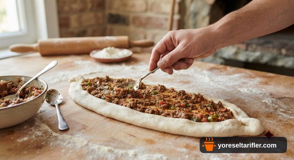 Fırında Kıymalı Pide Tarifi — Adım 12