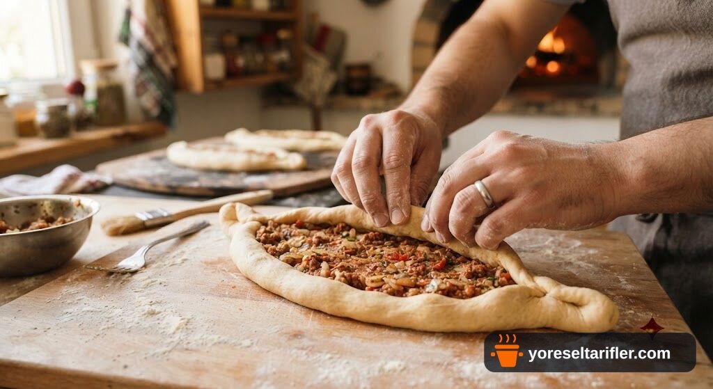 Fırında Kıymalı Pide Tarifi — Adım 13