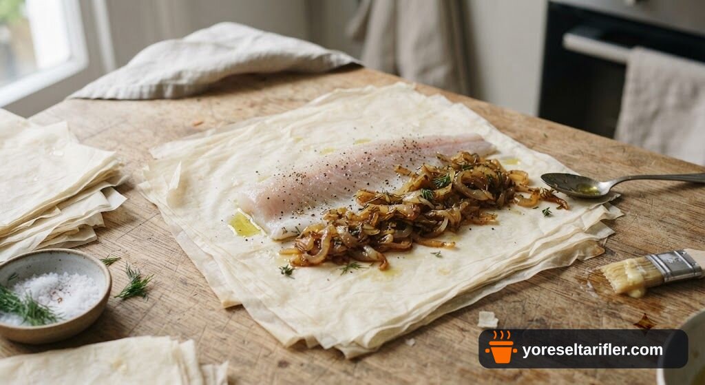 Fırında Levrek Fileto Baklava Yufkası Tarifi — Adım 6