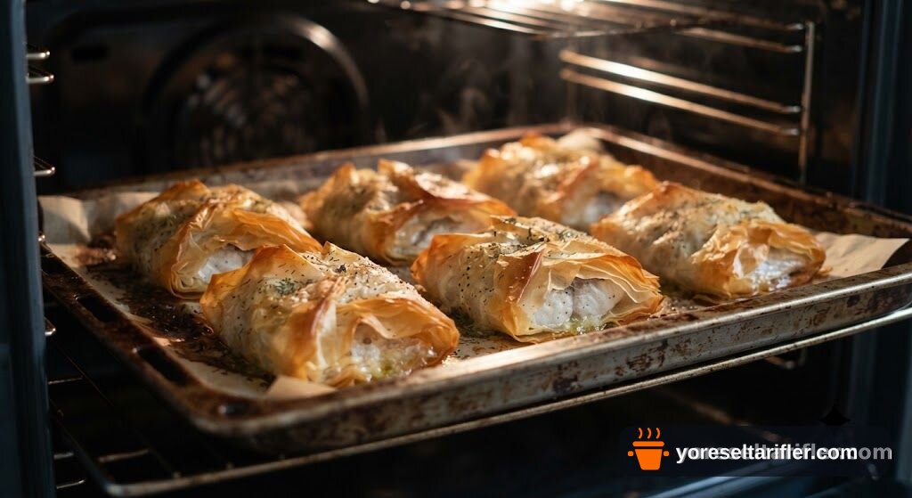 Fırında Levrek Fileto Baklava Yufkası Tarifi — Adım 8