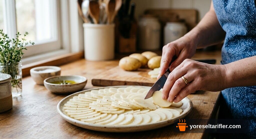 Fırında Limonlu Sarımsaklı Patates Tarifi — Adım 1