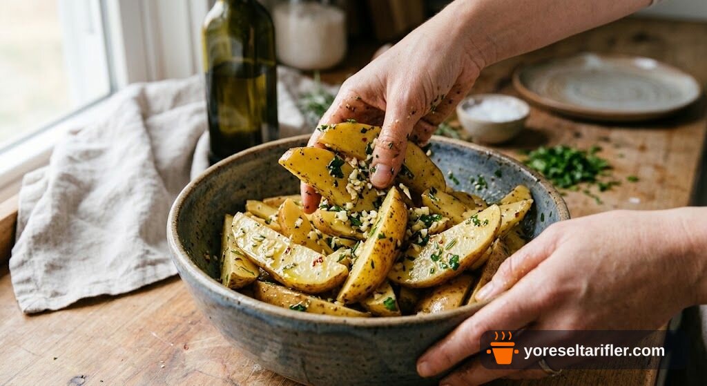 Fırında Limonlu Sarımsaklı Patates Tarifi — Adım 3