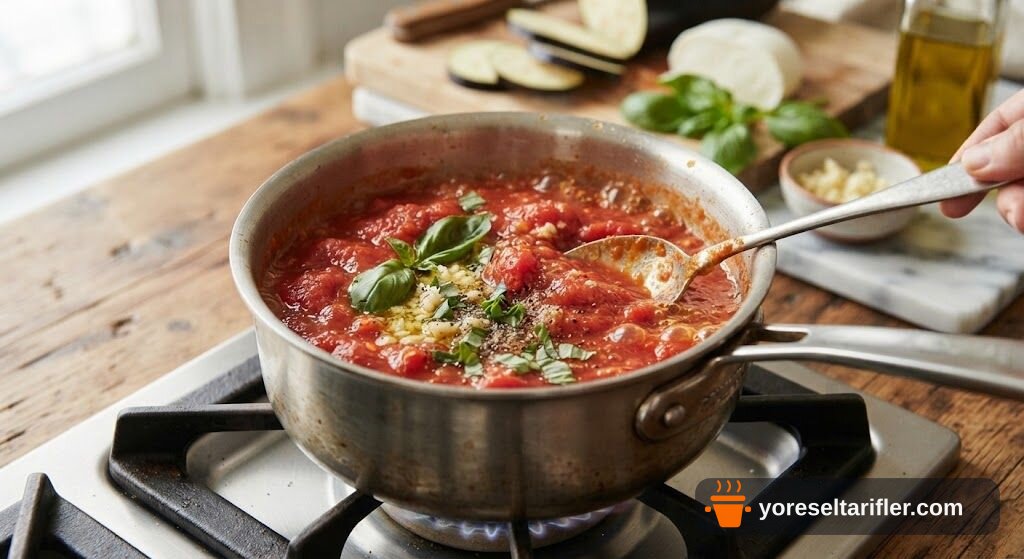 Fırında Mozzarella Peynirli Patlıcan Kuleleri Tarifi — Adım 3