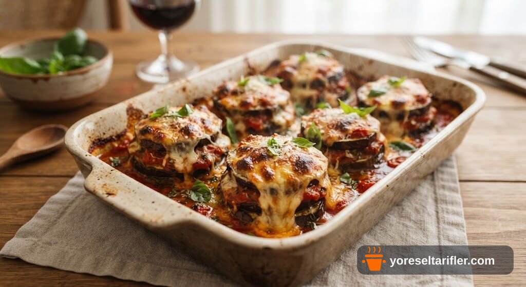 Fırında Mozzarella Peynirli Patlıcan Kuleleri Tarifi — Adım 5