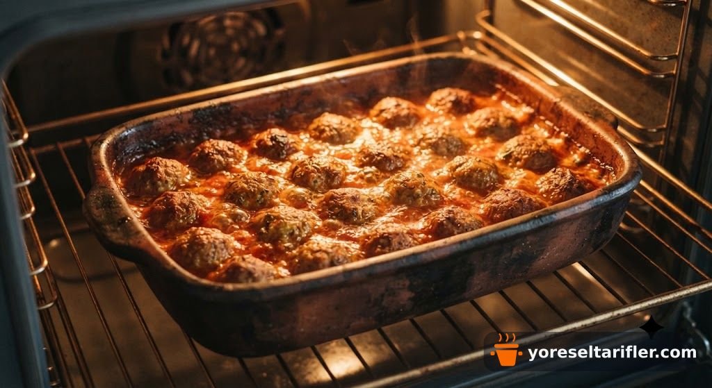 Fırında Mozzarellalı Domates Soslu Köfte Tarifi — Adım 3