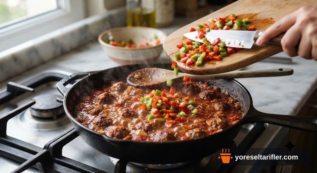 Fırında Mozzarellalı Domates Soslu Köfte Tarifi — Adım 5
