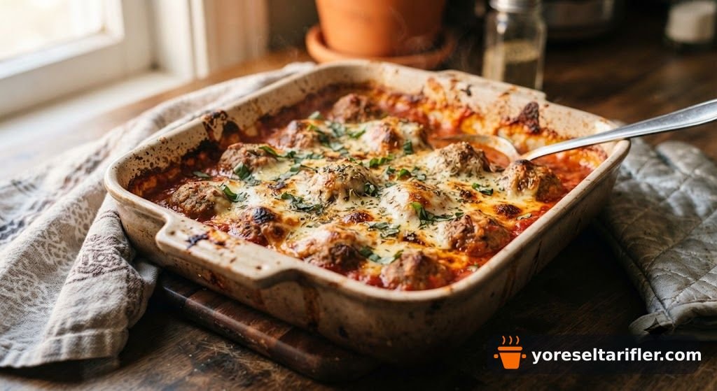 Fırında Mozzarellalı Domates Soslu Köfte Tarifi — Adım 9