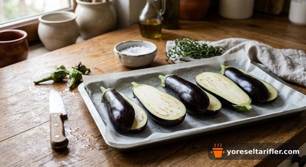 Fırında Patlıcan Közleme Tarifi — Adım 1