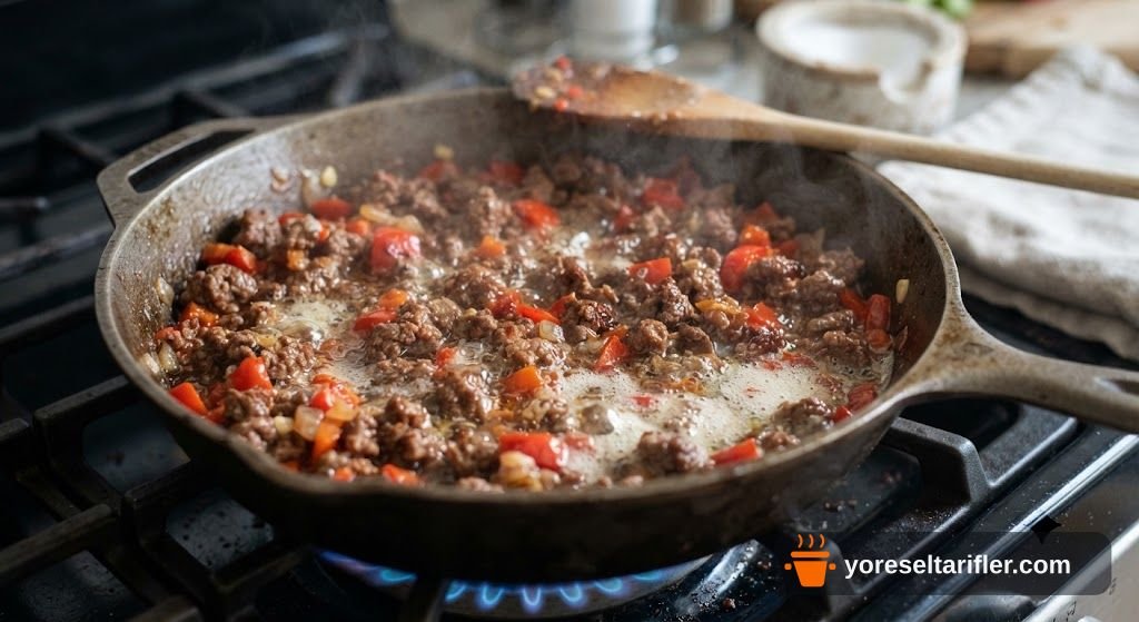 Fırında Süzmeli Kıymalı Yumurta Tarifi — Adım 1