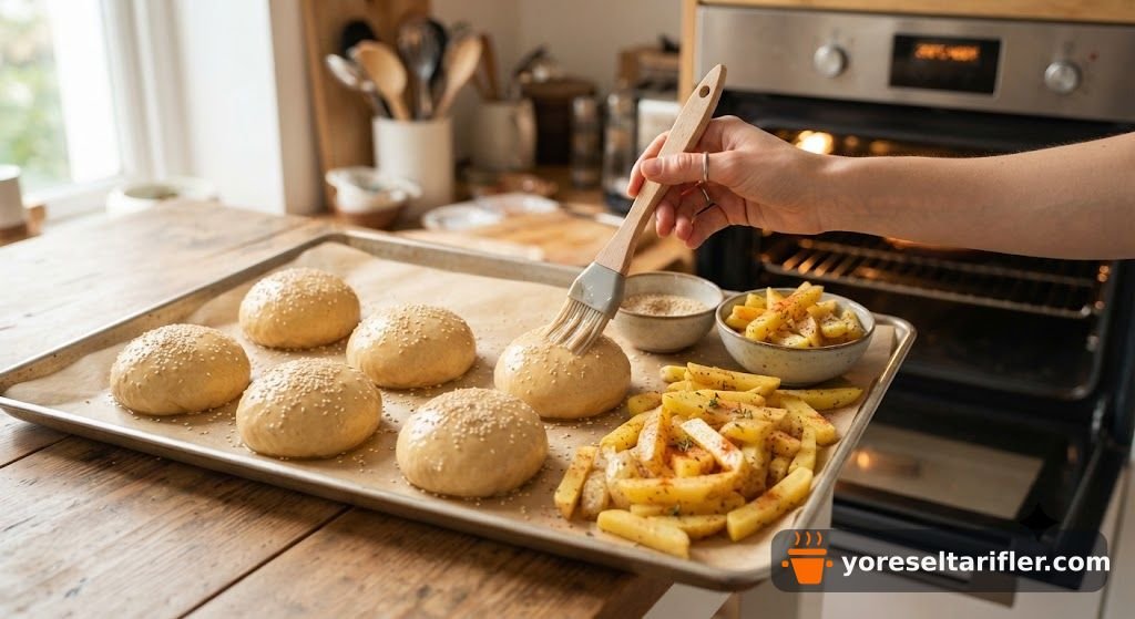 Fırınla Hazırlanan Hamburger ve Patates Tarifi — Adım 5
