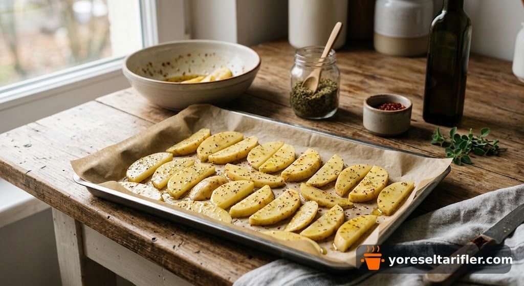Fırınla Hazırlanan Hamburger ve Patates Tarifi — Adım 7
