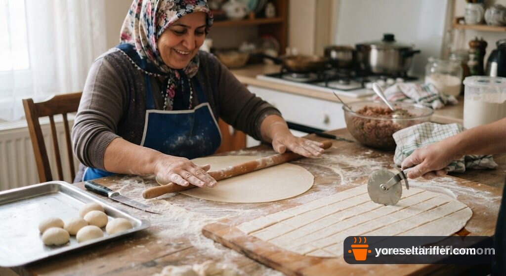 Fırınsız Pişen Tavada Pizza Tarifi — Adım 3