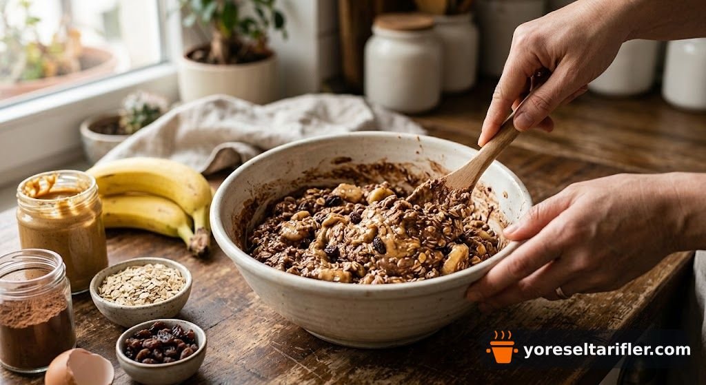 Fıstık Ezmesiyle Yulaf Kurabiyesi Tarifi — Adım 2