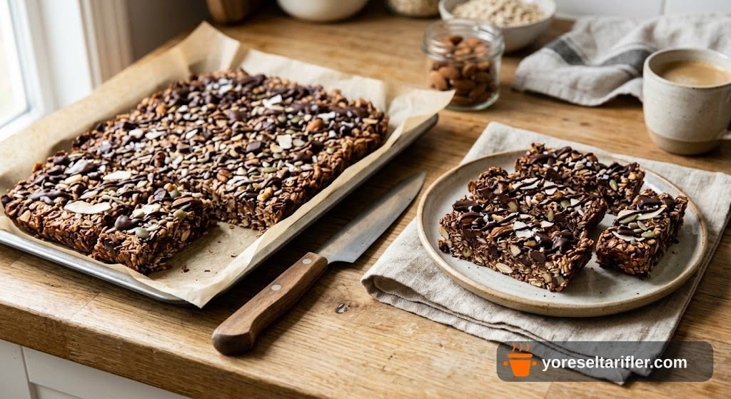 Fit Bitter Çikolatalı Yulaf Bar Tarifi — Adım 6