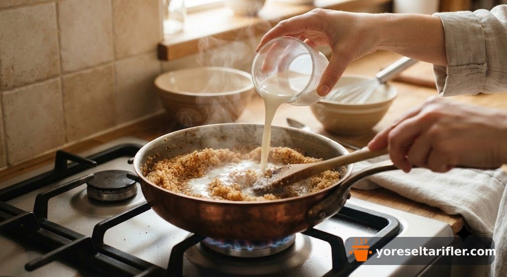 Fit Şekersiz İrmik Helvası Tarifi — Adım 2