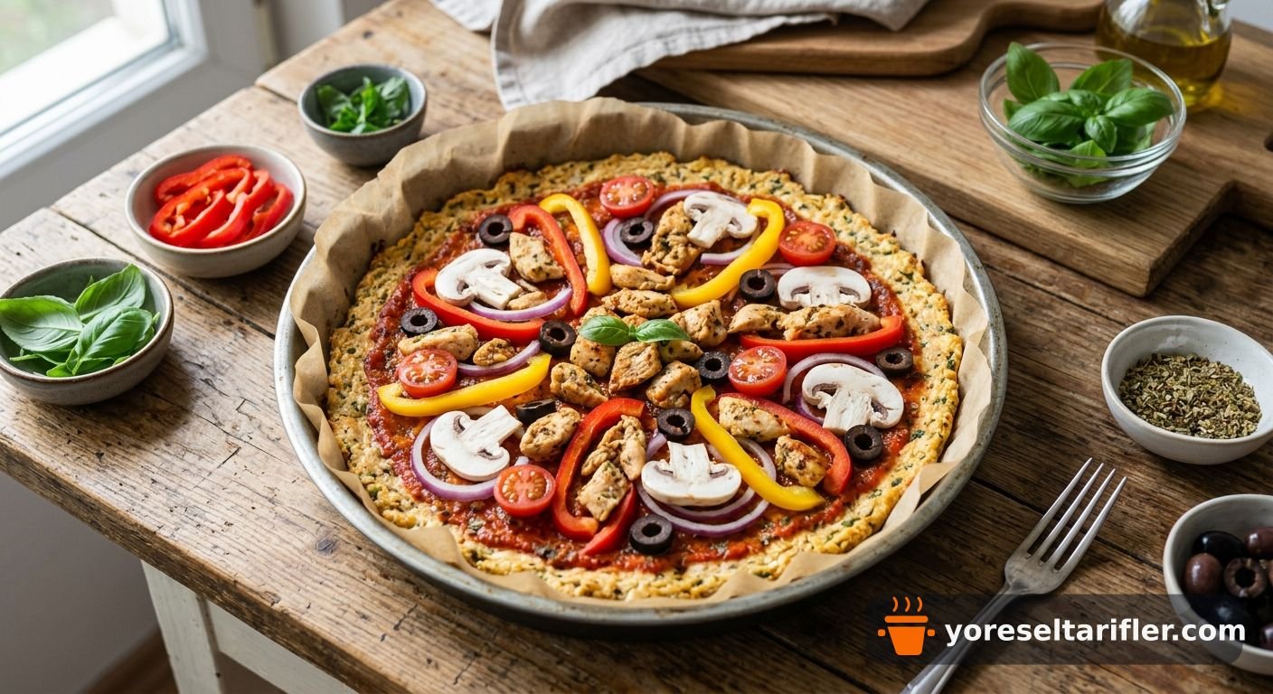 Fit Tavuk Tabanlı Pizza Tarifi — Adım 2