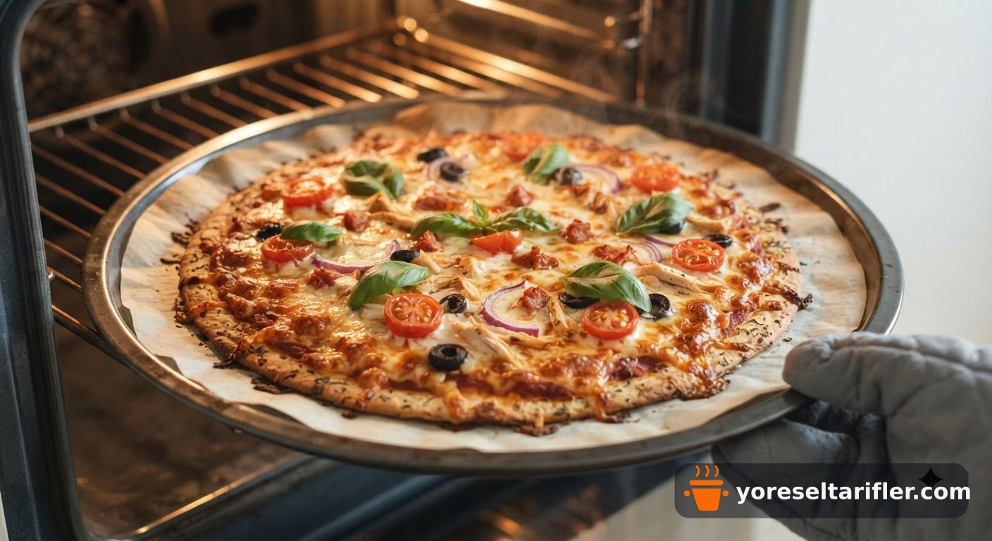 Fit Tavuk Tabanlı Pizza Tarifi — Adım 5